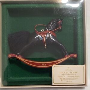 Hallmark Black and Red Rocking Horse Ornament